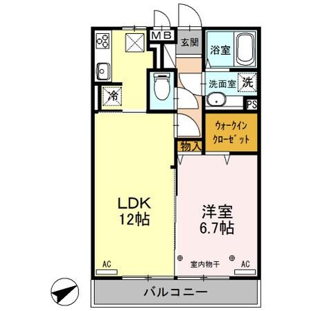 カーサ・プリメーラ（高崎市貝沢町）の物件間取画像